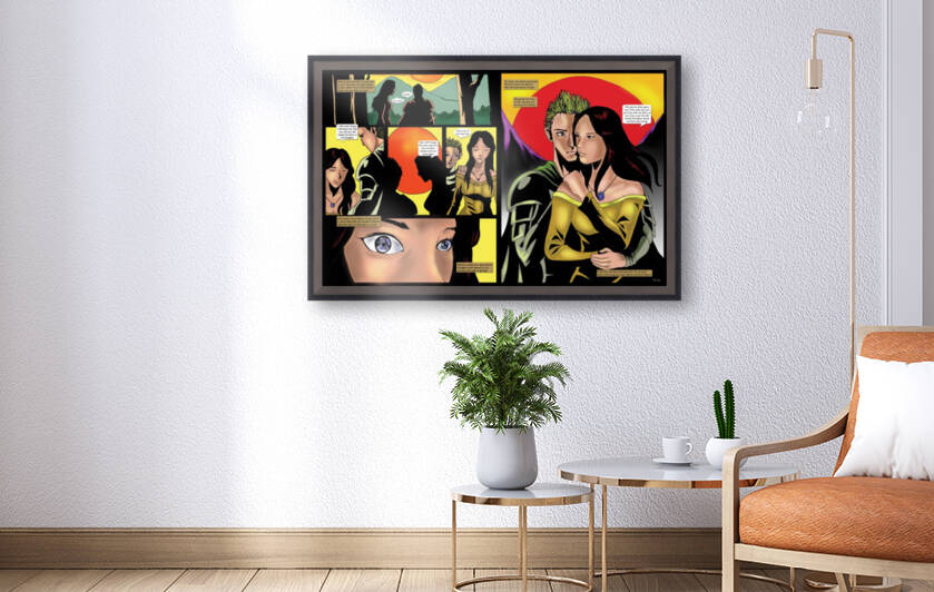 We May Be Miles Apart but I Will Always Be With You 2x1 Complete Original Art from A Daughter of Kings the Ruin Mist Graphic Novel Limited Edition Celebrating The Tragic Love Story from the Books by Robert Stanek