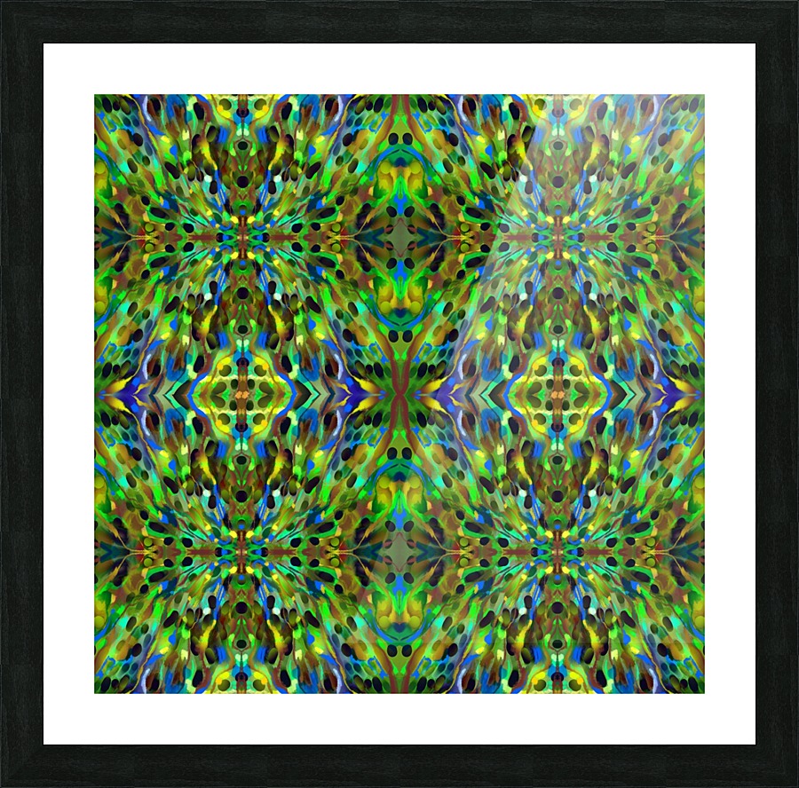 Green Energetic Pattern I Picture Frame print