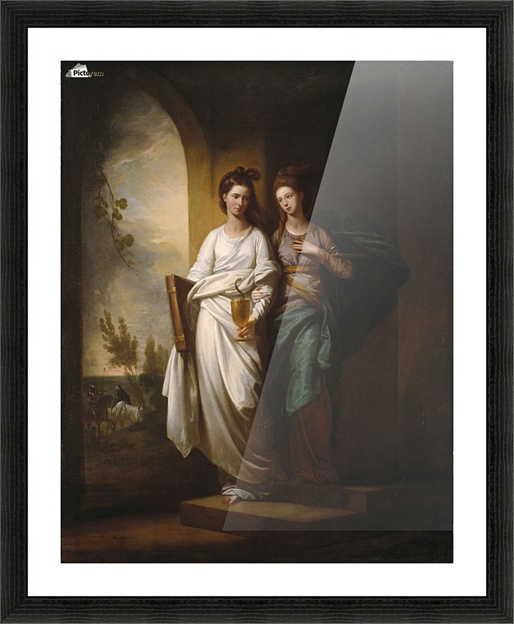 Two women Picture Frame print