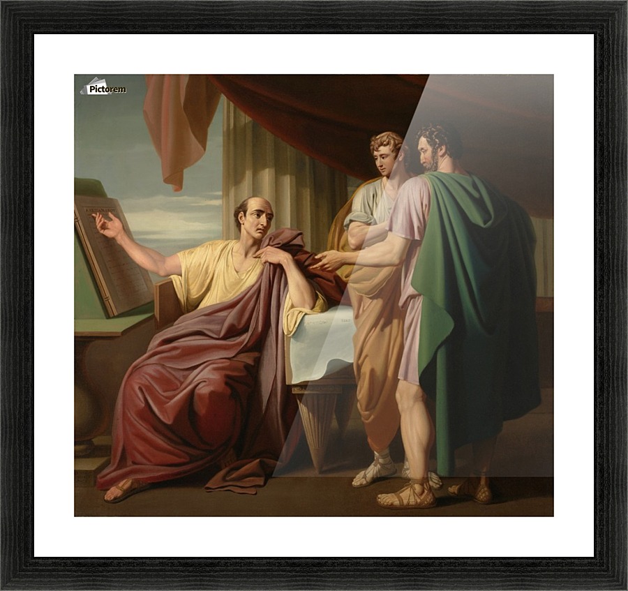 Caesar Reading Picture Frame print
