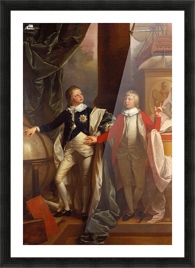 Princes William and Edward Picture Frame print