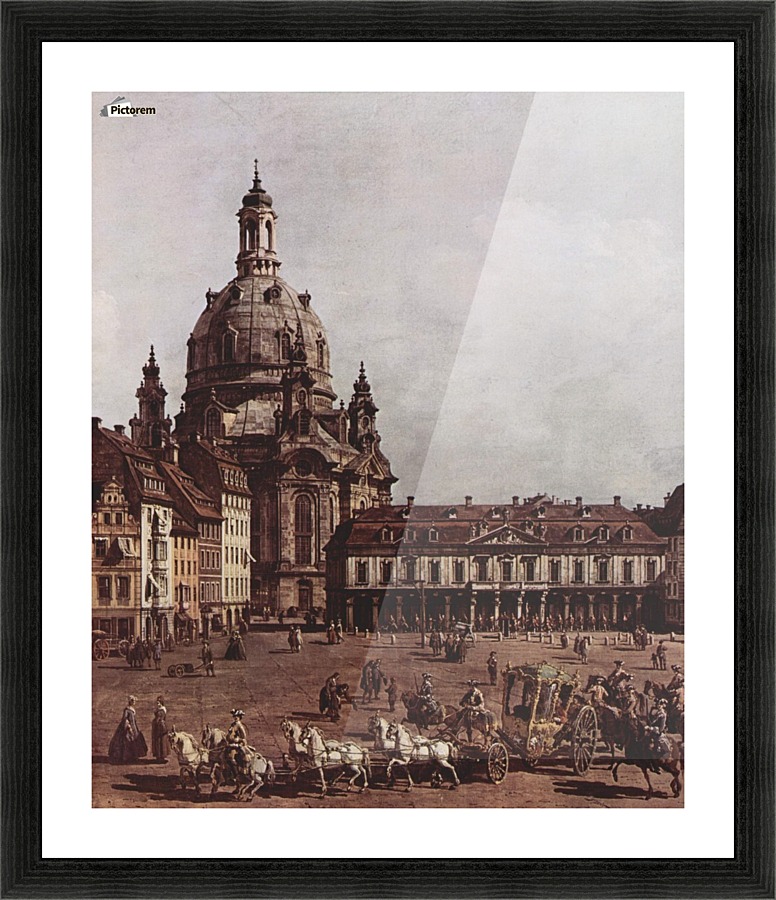 Der Neumarkt in Dresden Picture Frame print