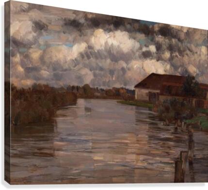 Herbst an der Amper Canvas Print