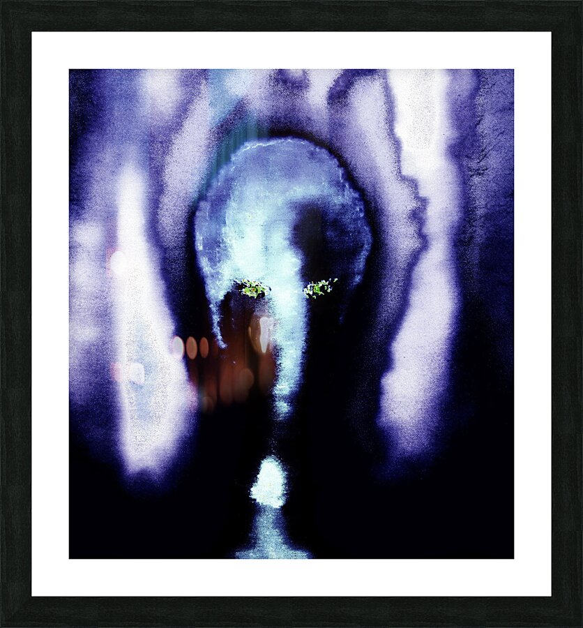 drinking elephant girl Picture Frame print