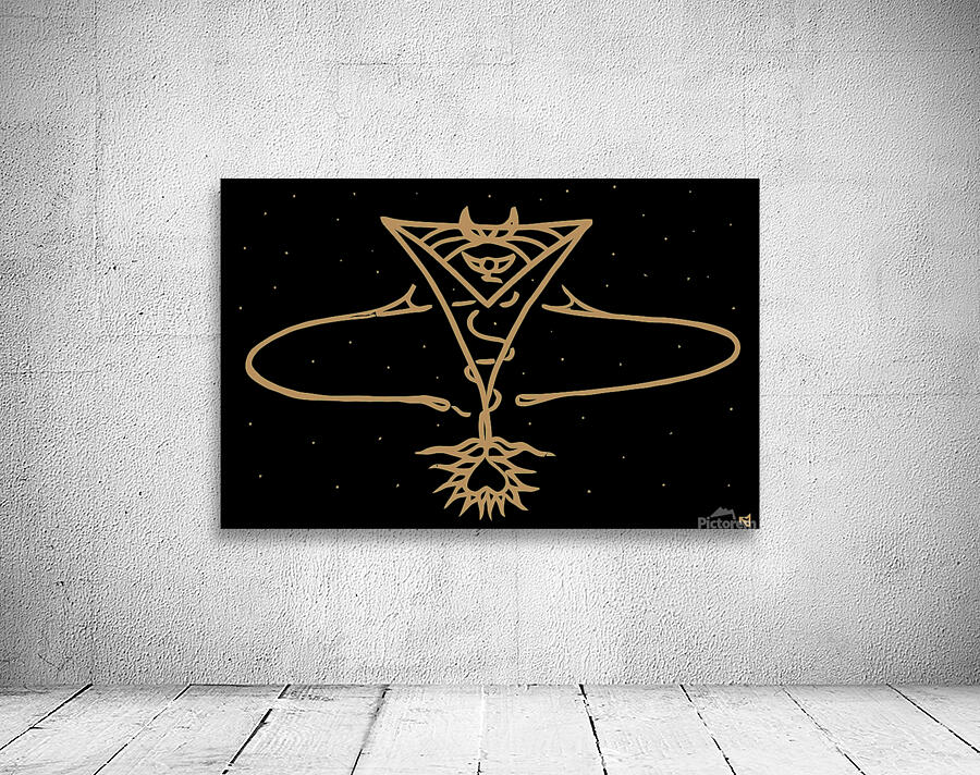 gold guy in space Wall Preview