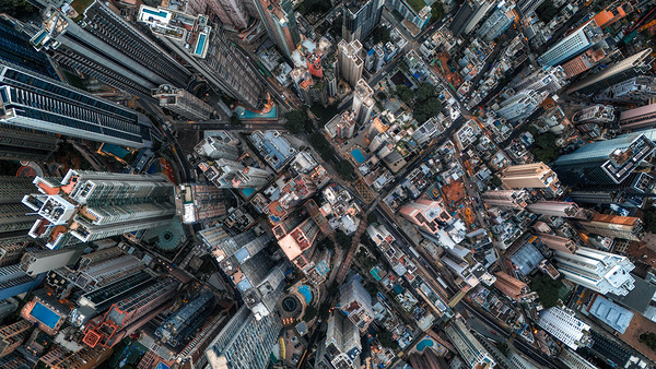 Metropolis 2024 | Aerial Grid of Hong Kong Central Digital Download