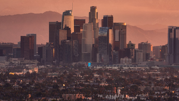 DTLA Los Angeles Skyline at Sunrise Digital Download