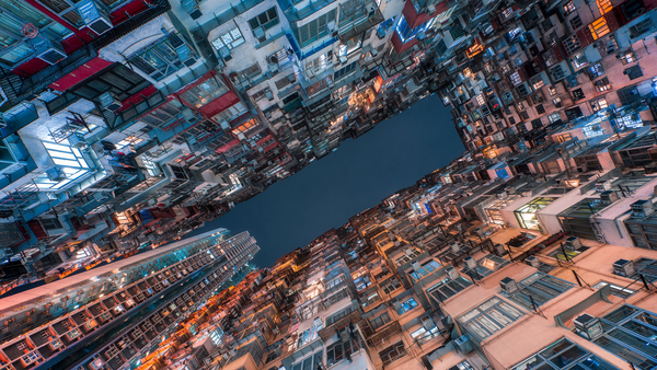 Urban Geometry | Hong Kong Night Photo Téléchargement Numérique