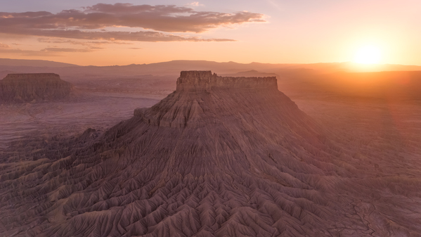 Factory Butte Utah | Sunset Aerial Photo  Digital Download