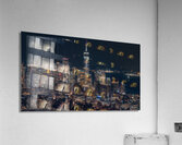 New York City Nightscape | Illuminated Manhattan from Above Impression acrylique