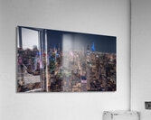 NYC Skyline Wall Art | Vibrant Night View of Manhattan Acrylic Print