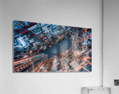 Urban Geometry | Hong Kong Night Photo Impression acrylique