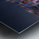 NYC Skyline Wall Art | Vibrant Night View of Manhattan Metal print