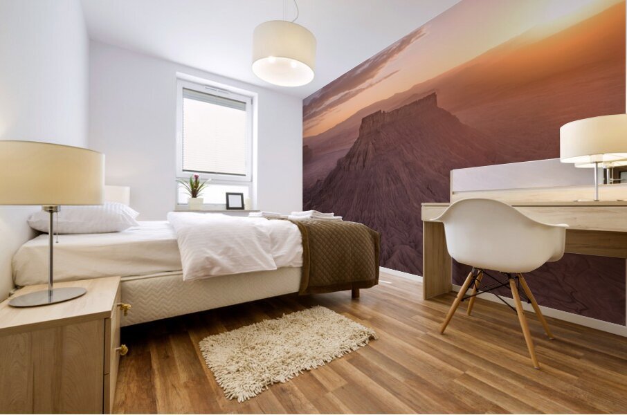 Factory Butte Utah | Sunset Aerial Photo  Mural print