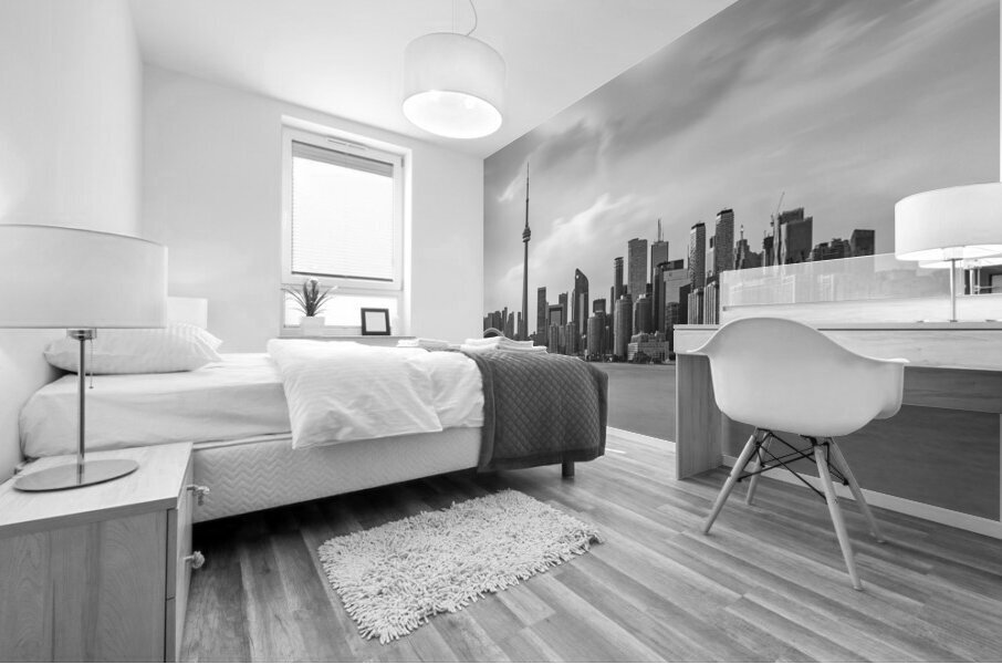 Toronto Cityscape in Monochrome | Reflections and Architecture Mural print