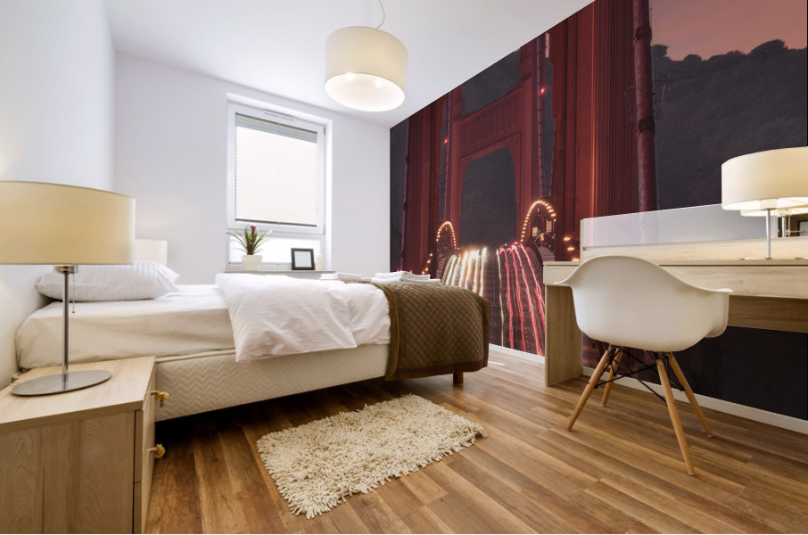 Traffic Golden Gate Bridge Impression murale