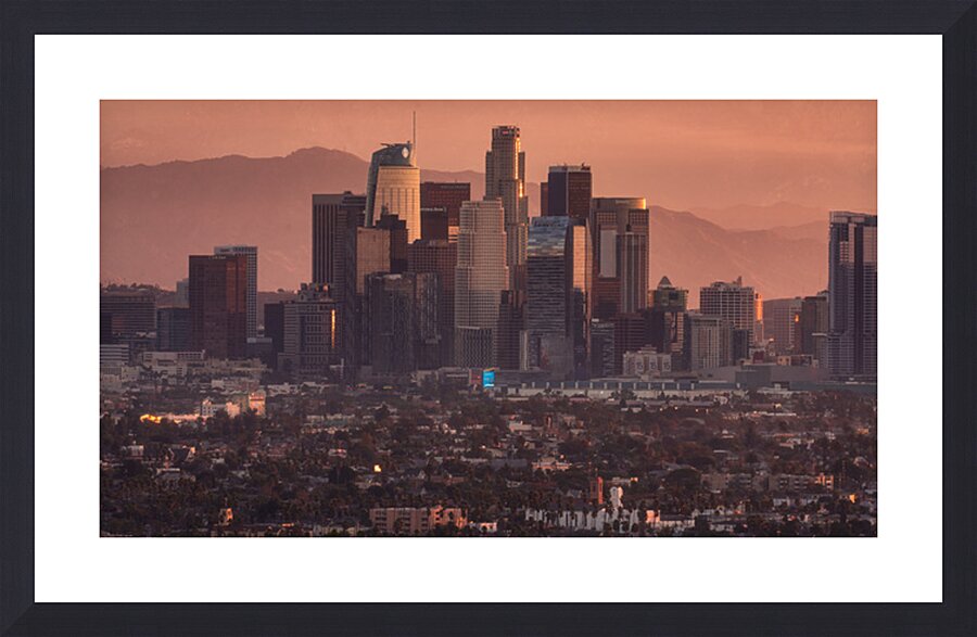 DTLA Los Angeles Skyline at Sunrise Picture Frame print