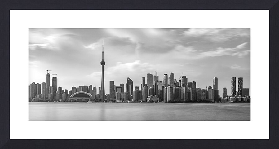 Toronto Cityscape in Monochrome | Reflections and Architecture Picture Frame print