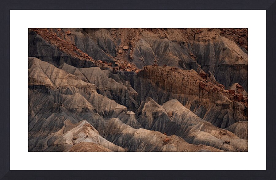 Factory Butte Utah | Erosion and Texture in Desert Landscape Impression et Cadre photo