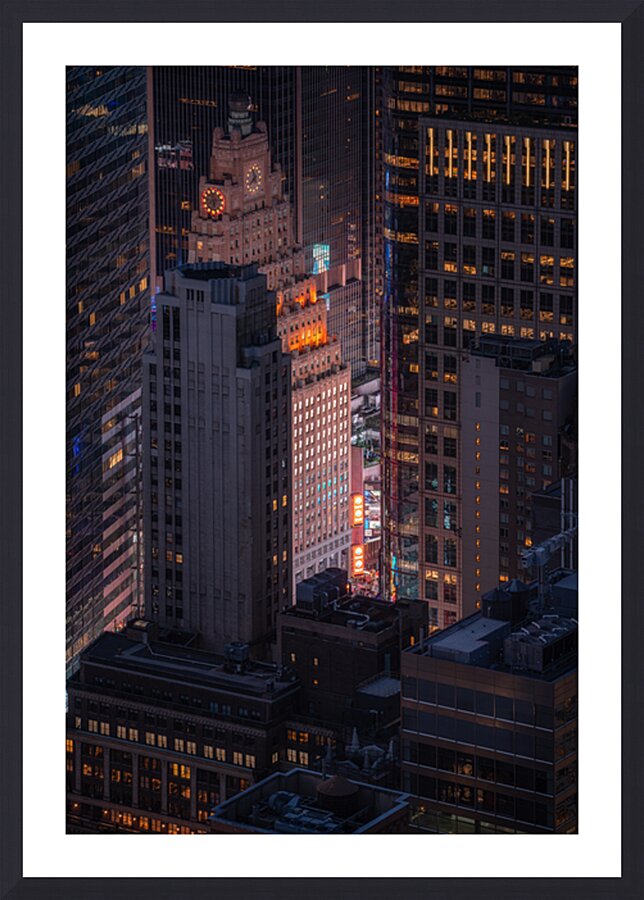 Timeless New York | Aerial View of Times Square from Empire State Building Impression et Cadre photo