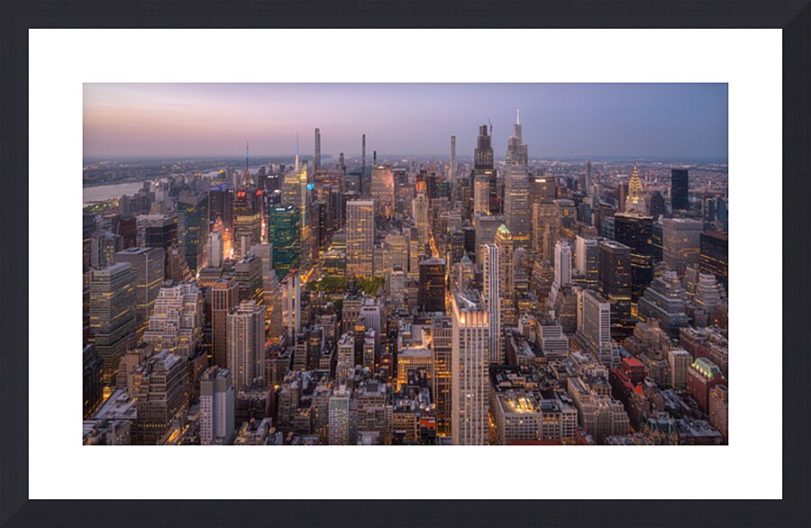 Empire State Building at Twilight | Manhattan Cityscape Photography Impression et Cadre photo