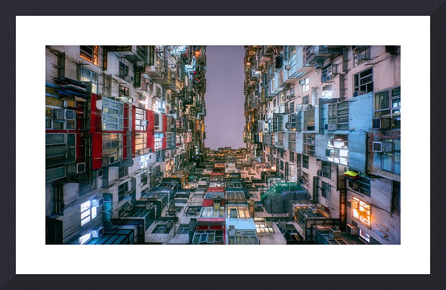 Monster Building Hong Kong Picture Frame print