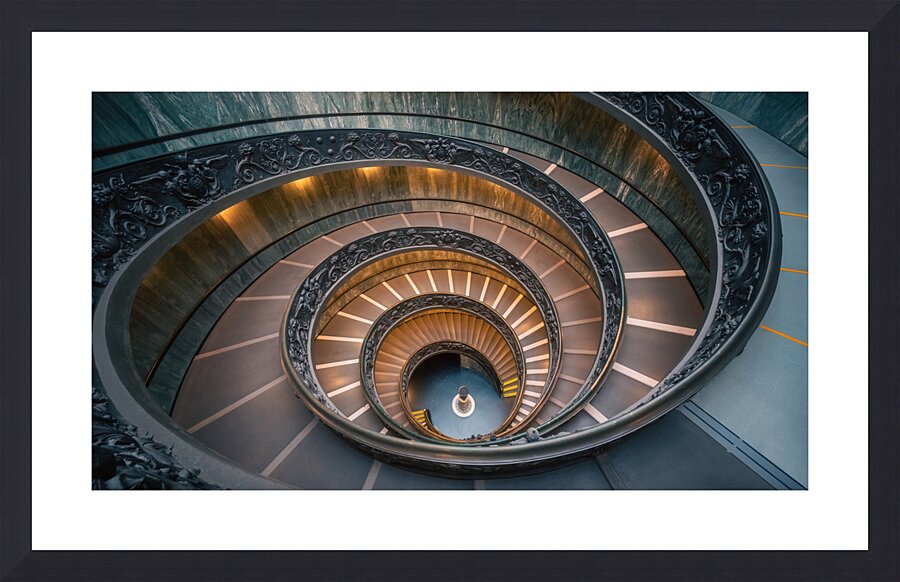 Vatican Spiral Stairs Picture Frame print