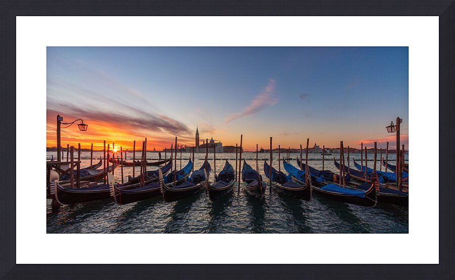 The Gondolas of Venice Picture Frame print