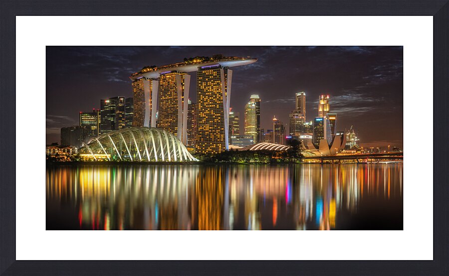 Singapore Skyline Impression et Cadre photo