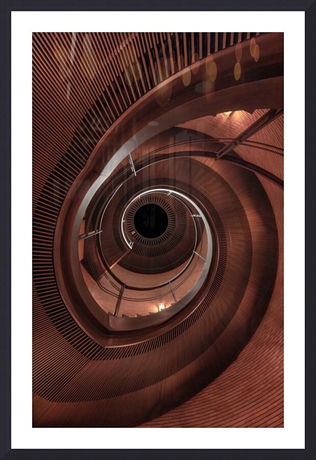 Spiral Staircase Osaka Architectural Print Impression et Cadre photo