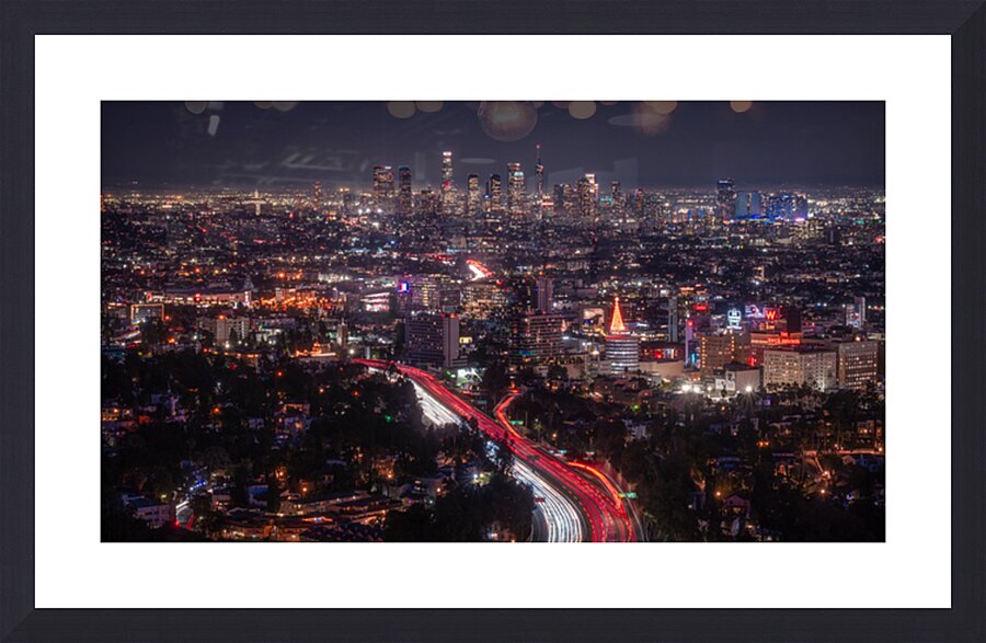 City of Lights | Los Angeles Night Photo Impression et Cadre photo