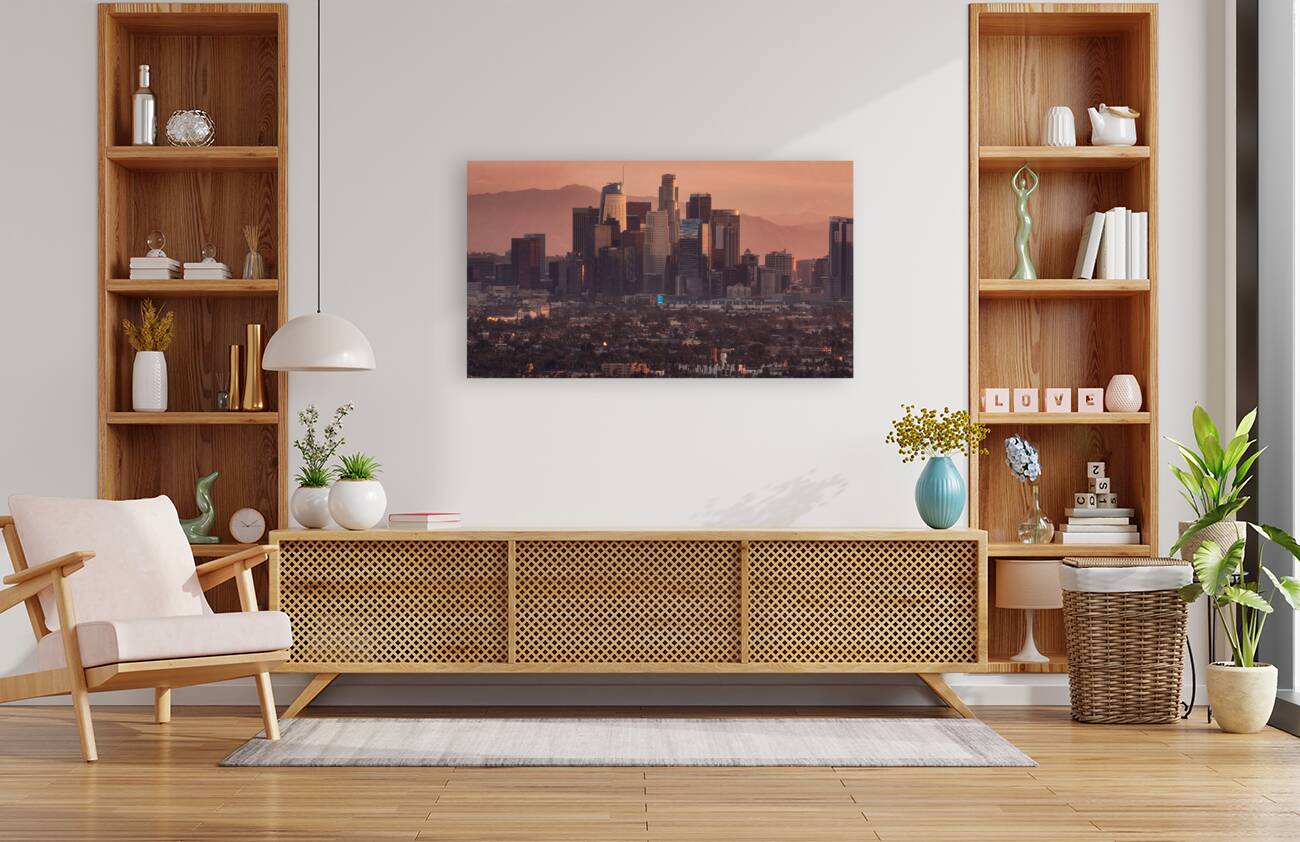 DTLA Los Angeles Skyline at Sunrise Reproduction