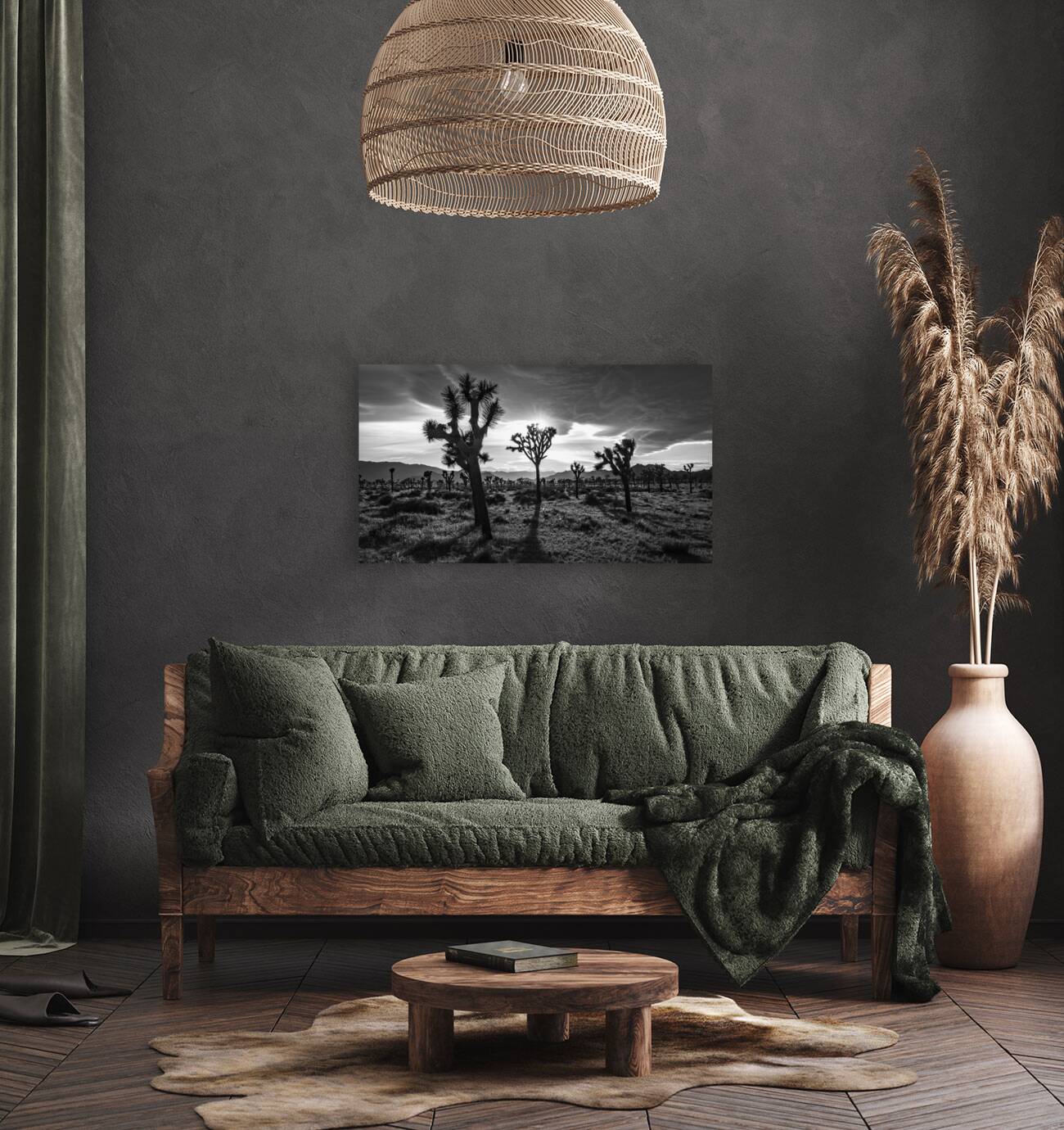 Joshua Trees | Black and White Desert Photo Reproduction