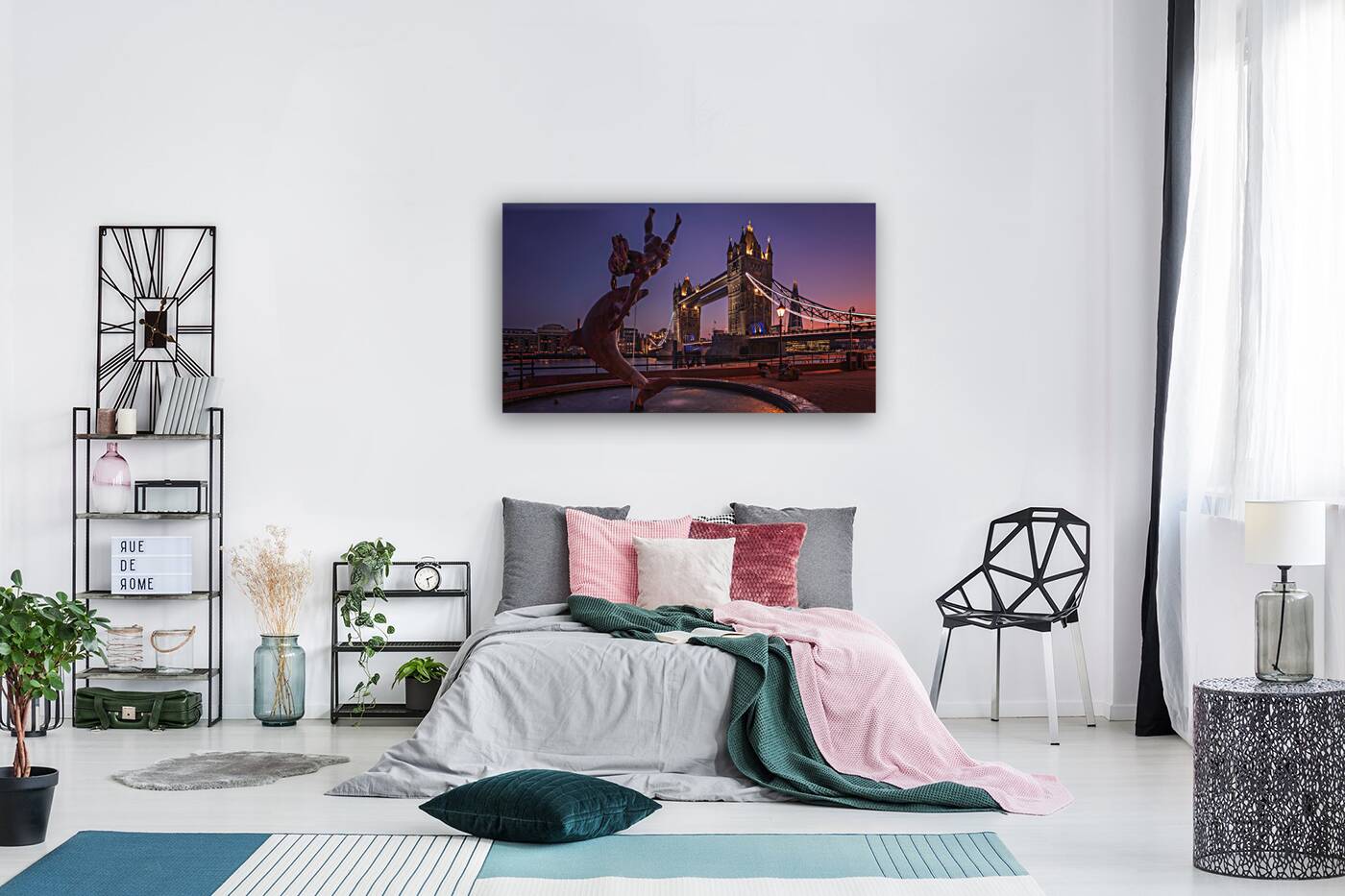 Sunset Over Tower Bridge | Iconic London Landmark with Sculpture Reproduction