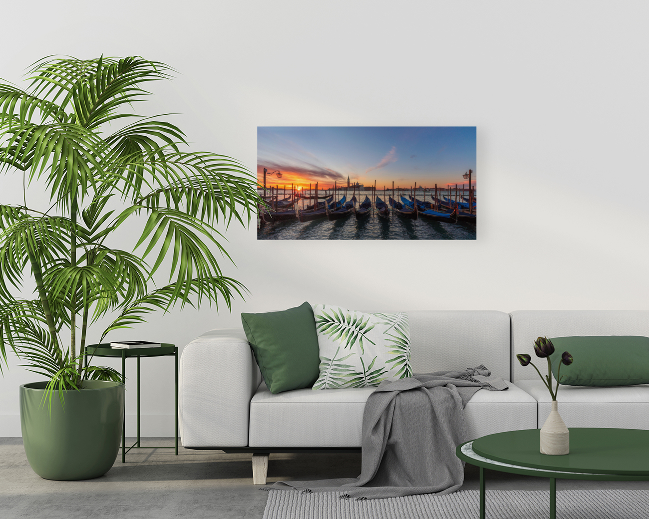 The Gondolas of Venice Reproduction