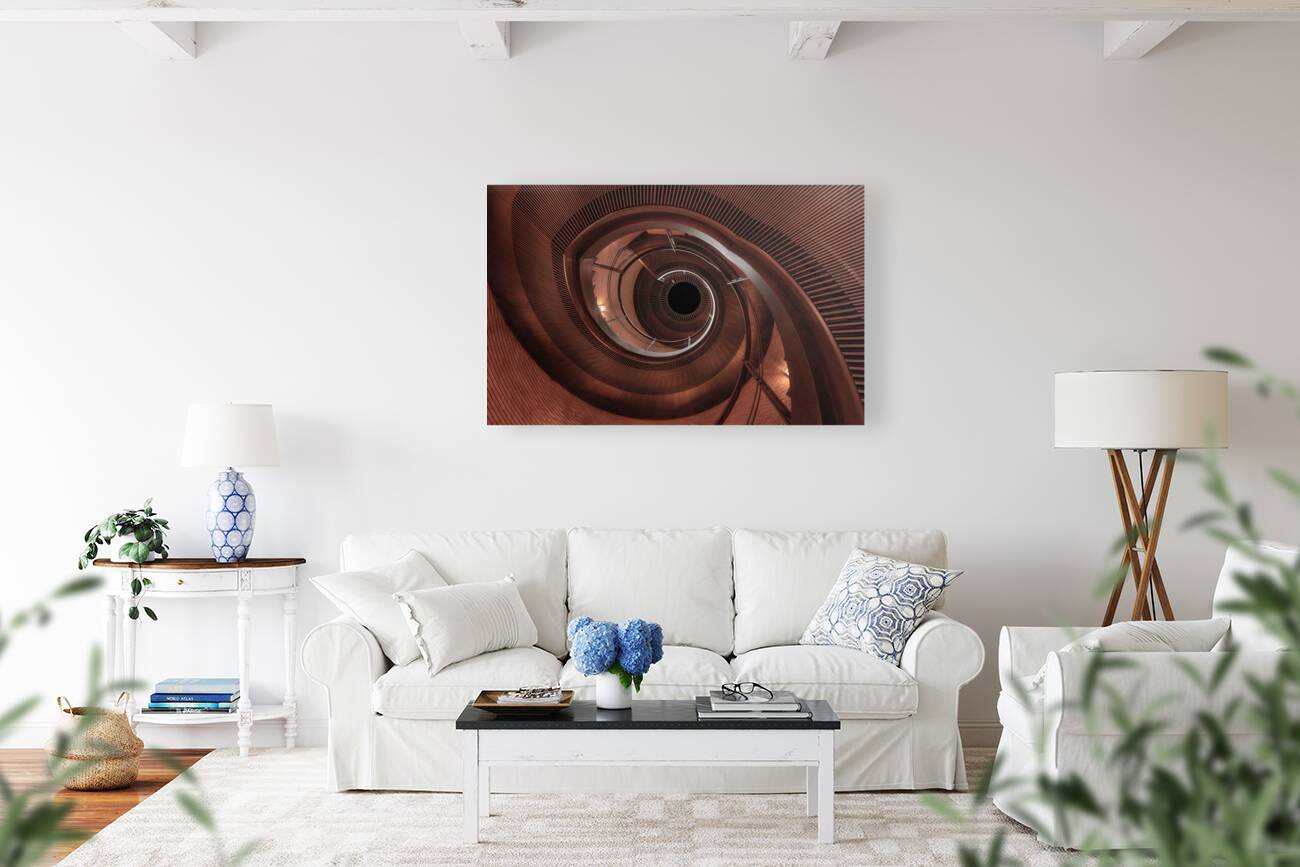 Spiral Staircase Osaka Architectural Print Reproduction