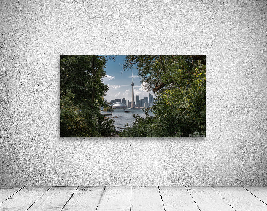 Urban Nature | Toronto Cityscape Through Green Foliage Wall Preview
