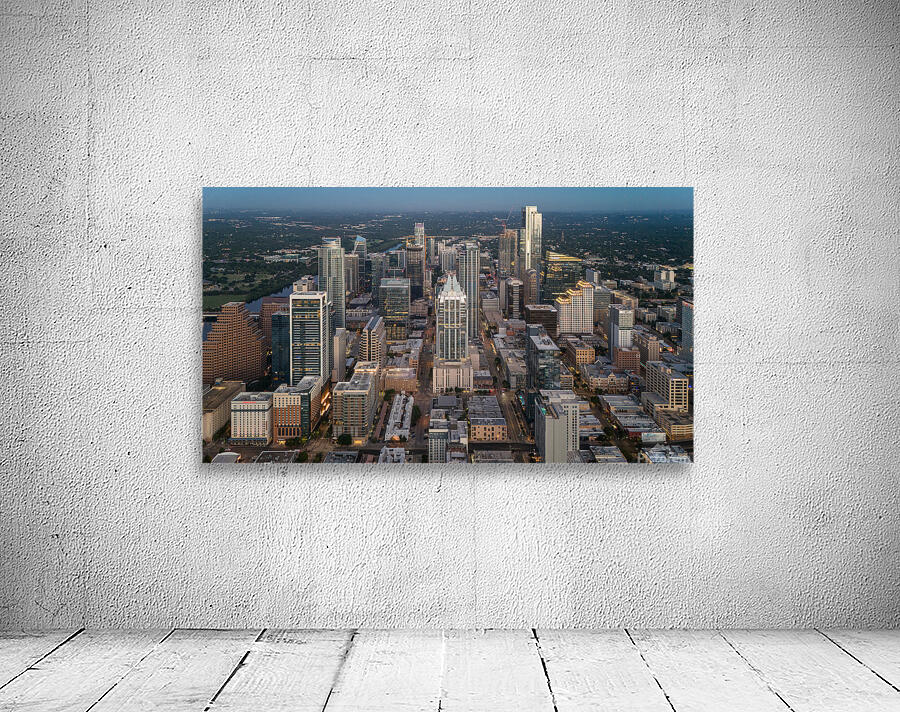 Austin Downtown Skyline | Sunrise Cityscape from Above Wall Preview