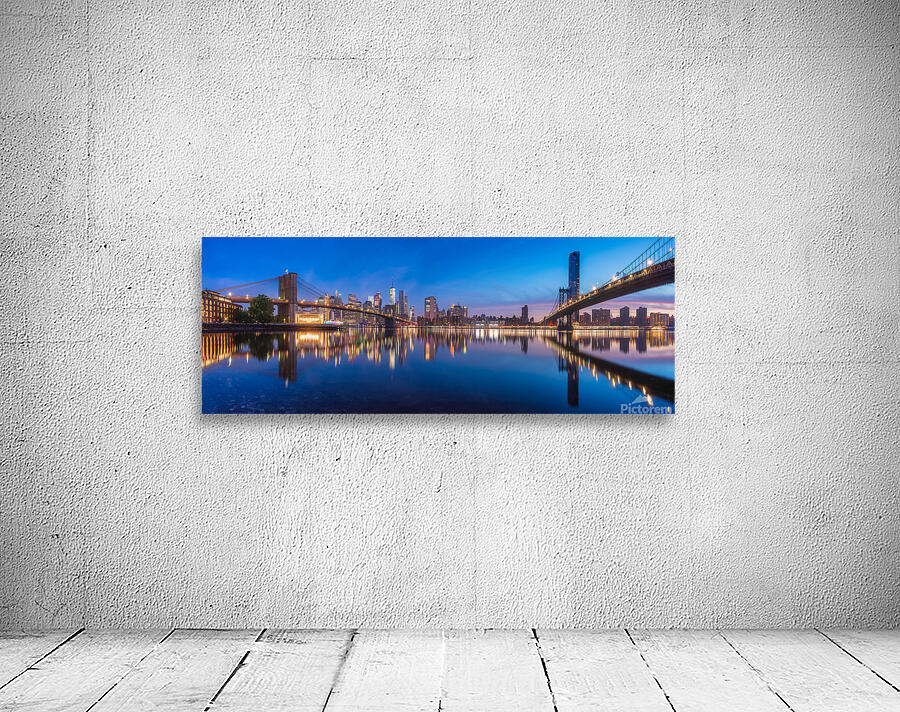 Brooklyn and Manhattan Bridges | New York City Panorama Wall Art Wall Preview