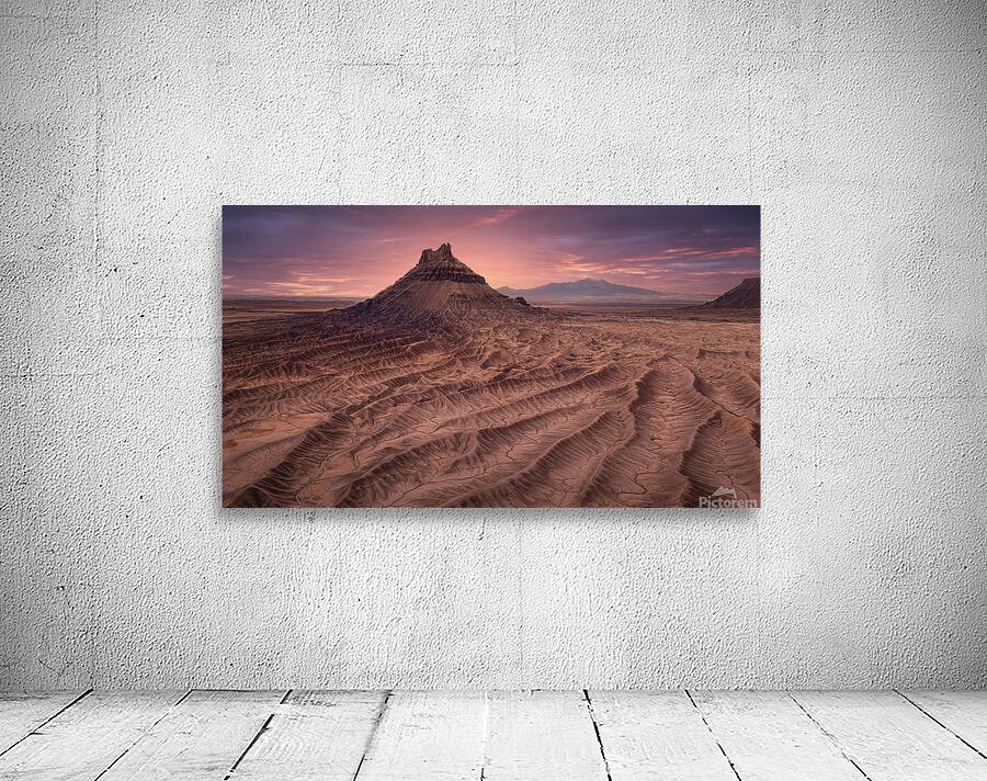 Sunset at Factory Butte | Utah Desert Scenery Wall Art Wall Preview