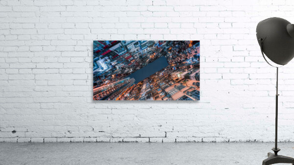 Urban Geometry | Hong Kong Night Photo Wall Preview