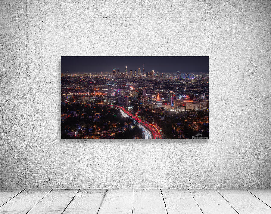 City of Lights | Los Angeles Night Photo Wall Preview