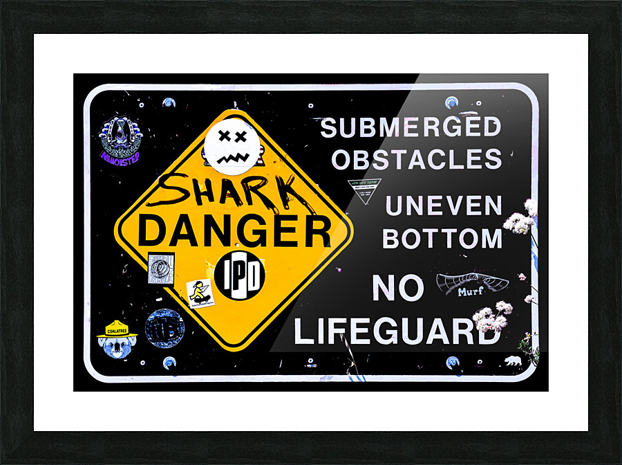Trestles Danger Picture Frame print