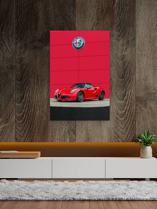 Alfa Romeo 4C Beneath Alfa Romeo Logo by Wendell Franks