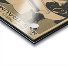 Woman playing piano with art nouveau style chrysanthemum flowers in foreground 1895 print by Ethel Reed. Acrylic print