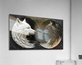 White Wolf Black Wolf By ISHISH Acrylic Print