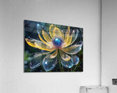 Blue Rain Crystal Flower By ISHISH Acrylic Print