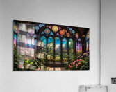 Trapezoidal Stained Glass Greenhouse BY ISHISH Acrylic Print