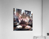 A luxurious Steampunk Teacup Tempest By ISHISH Acrylic Print