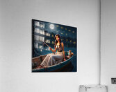 A Girl On A Fishing Boat By ISHISH Acrylic Print